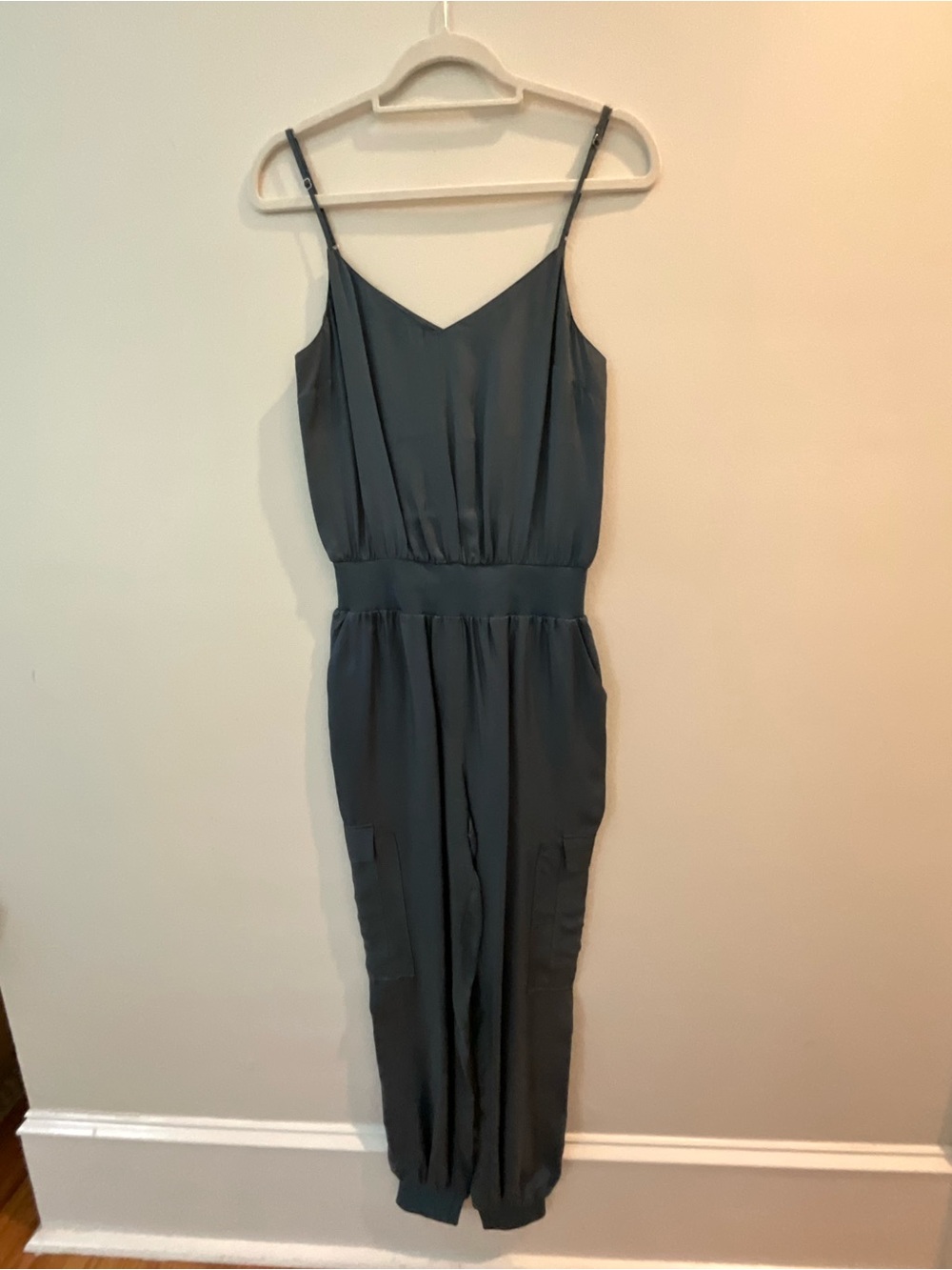 Slate blue Satin romper